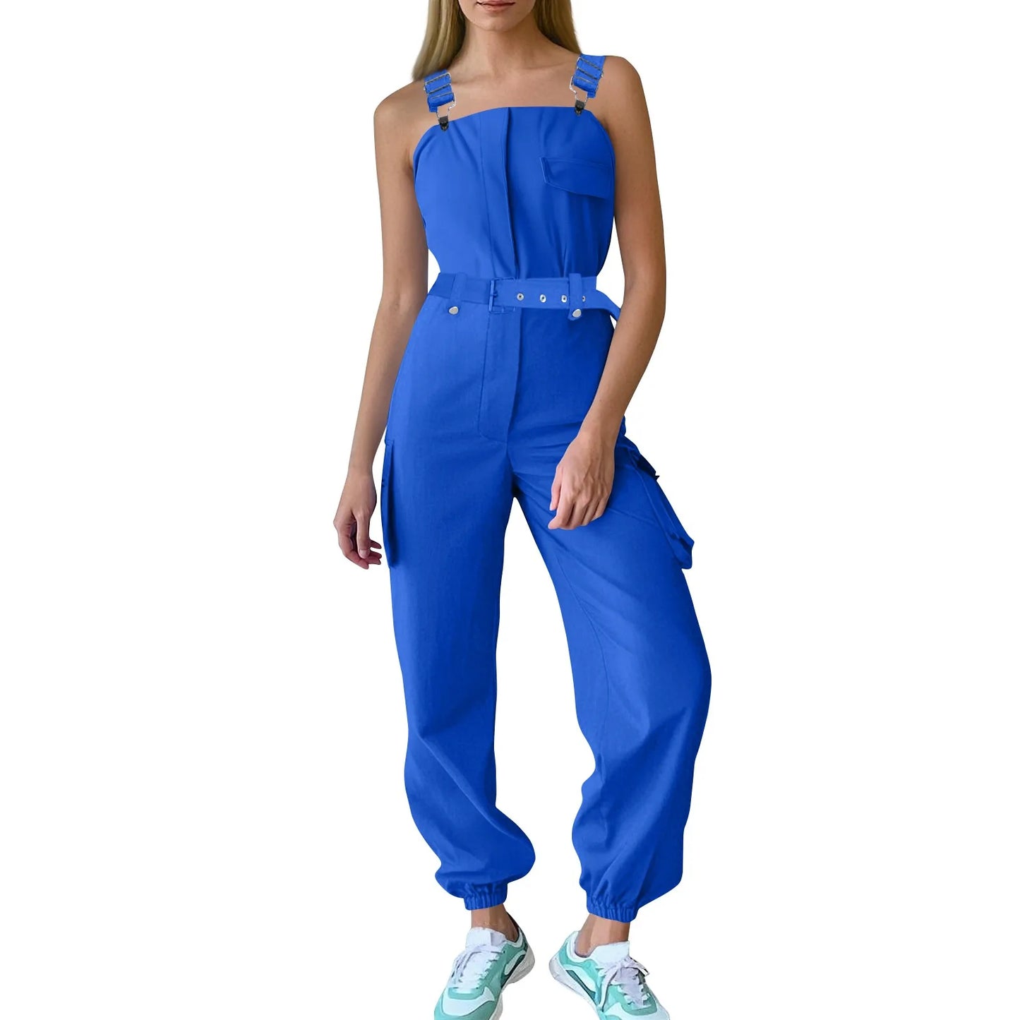 Women's Fashion Clasp Pocket Cargo Romper Jumpsuits for Women Casual Women Jump Suit Womens Jumpsuit Summer Womens Jumpsuit Over