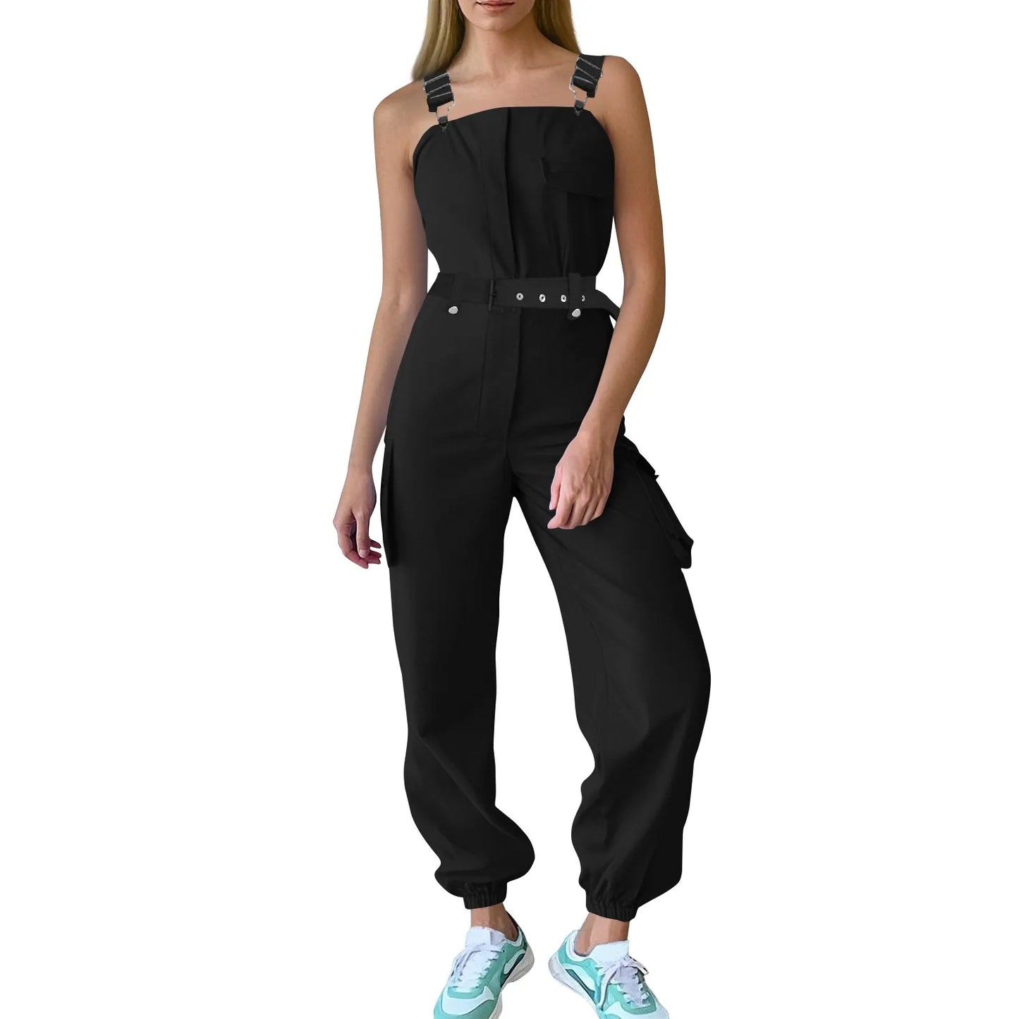 Women's Fashion Clasp Pocket Cargo Romper Jumpsuits for Women Casual Women Jump Suit Womens Jumpsuit Summer Womens Jumpsuit Over