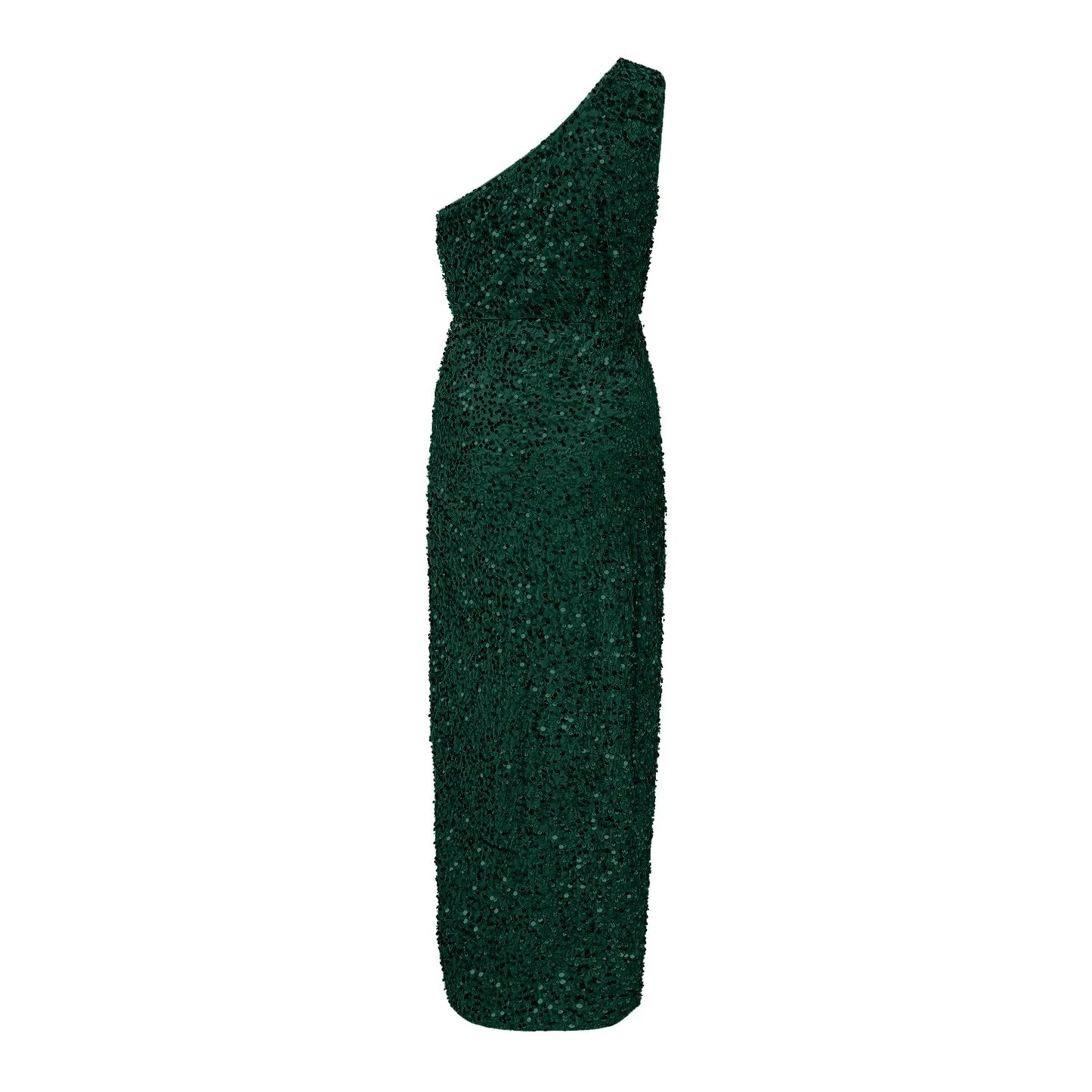 Tops Elegant Outfits Summer Dresses For Women 2023 Sequins One Shoulder Sleeveless Solid Color Dress Formal Occasion Dresses