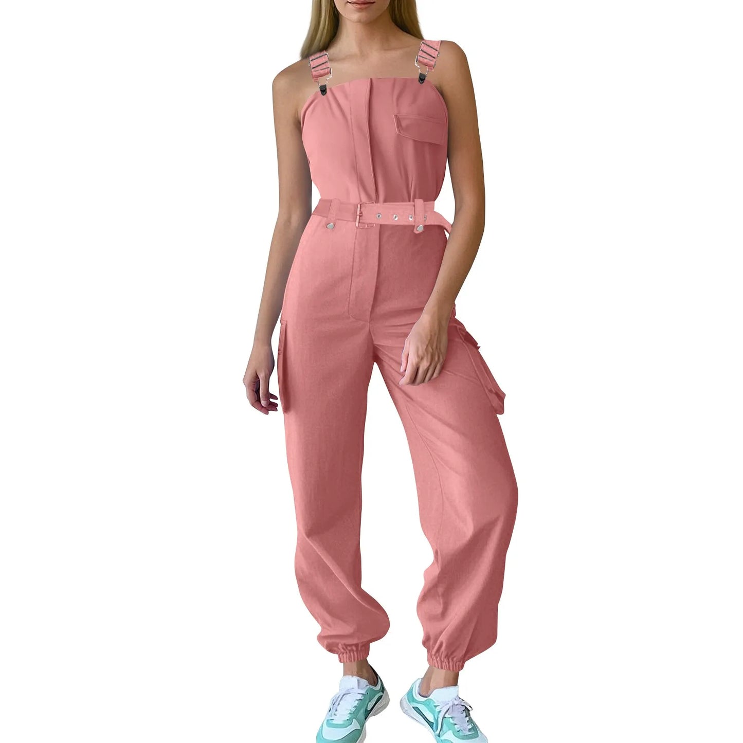 Women's Fashion Clasp Pocket Cargo Romper Jumpsuits for Women Casual Women Jump Suit Womens Jumpsuit Summer Womens Jumpsuit Over