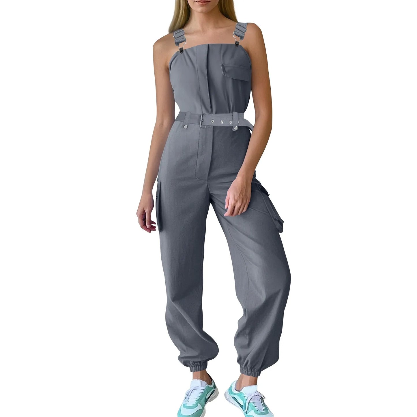 Women's Fashion Clasp Pocket Cargo Romper Jumpsuits for Women Casual Women Jump Suit Womens Jumpsuit Summer Womens Jumpsuit Over