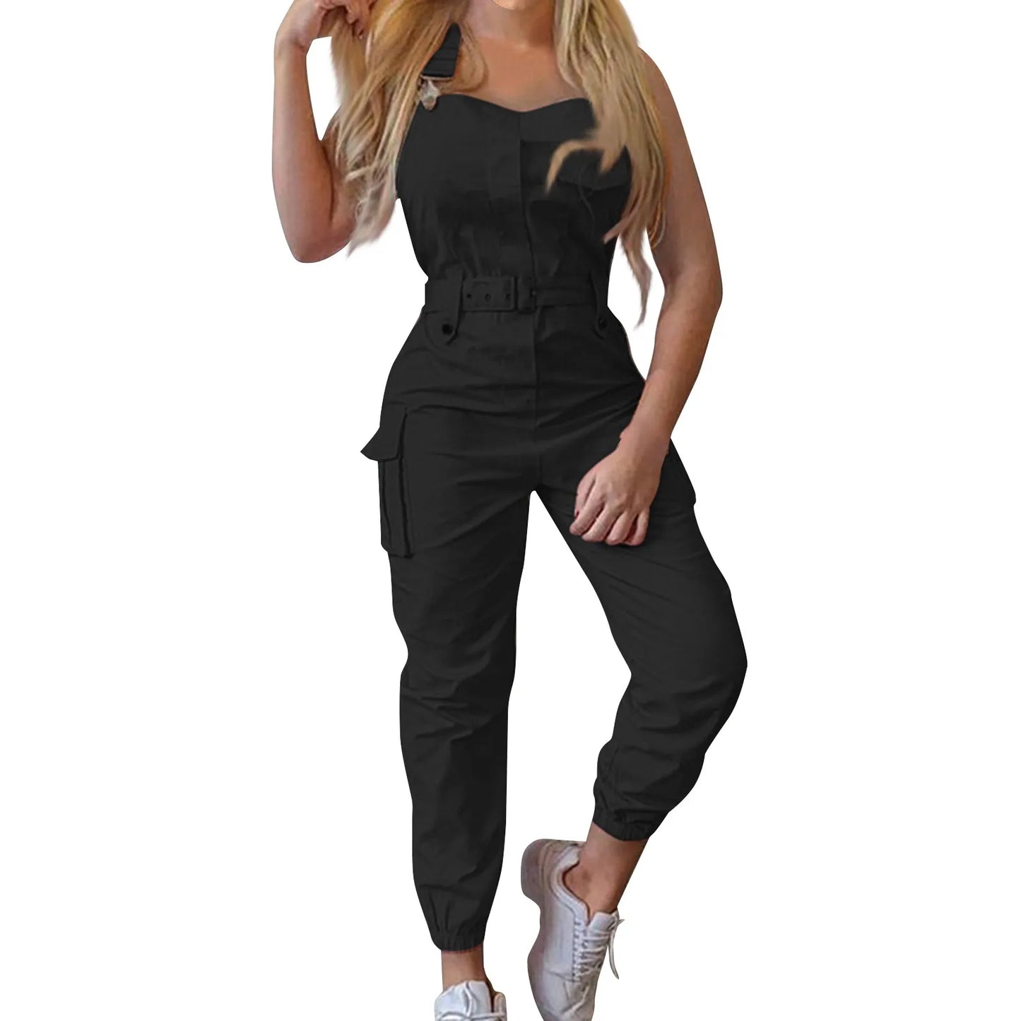 Women's Fashion Clasp Pocket Cargo Romper Jumpsuits for Women Casual Women Jump Suit Womens Jumpsuit Summer Womens Jumpsuit Over