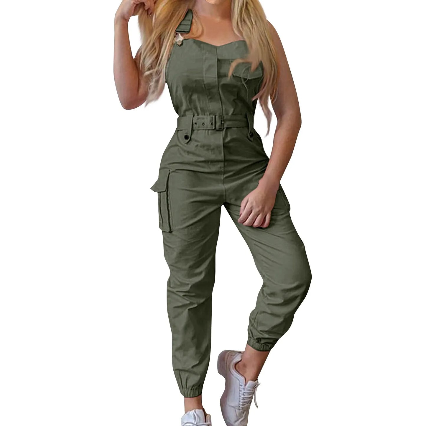 Women's Fashion Clasp Pocket Cargo Romper Jumpsuits for Women Casual Women Jump Suit Womens Jumpsuit Summer Womens Jumpsuit Over