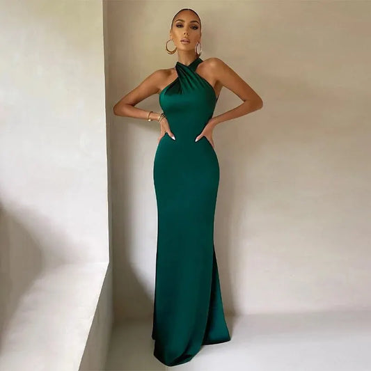 Dulzura Women 2024 Summer Elegant Party Club Evening Streetwear Bodycon Black Long Dress Wholesale Items For Business