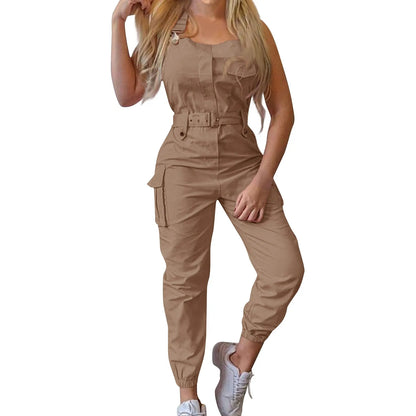 Women's Fashion Clasp Pocket Cargo Romper Jumpsuits for Women Casual Women Jump Suit Womens Jumpsuit Summer Womens Jumpsuit Over