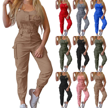 Women's Fashion Clasp Pocket Cargo Romper Jumpsuits for Women Casual Women Jump Suit Womens Jumpsuit Summer Womens Jumpsuit Over