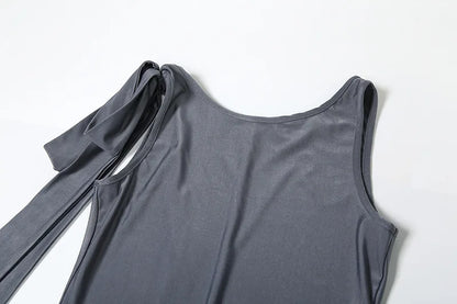 European and American cross-border jumpsuit new sexy slim fit personality slanted shoulder fashion street women Y2K style